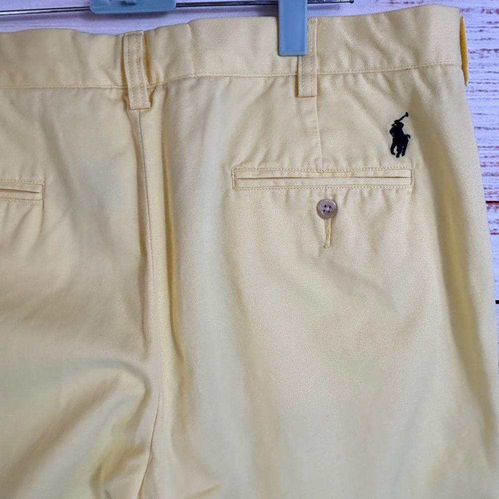 Chino Pants Polo Ralph Lauren 34/34* Butter Yellow 100% Cotton Embroidered Pony - Picture 16 of 16